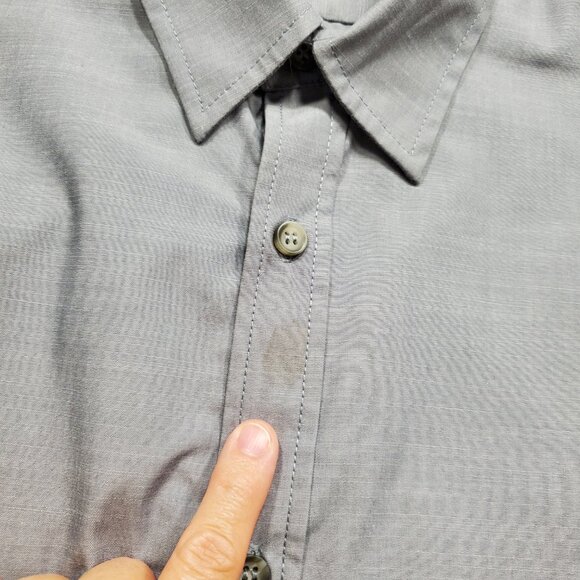 Chef Works Urban Collection Long Sleeve Button Up Chef Shirt Gray Men Sz XL - Picture 10 of 11